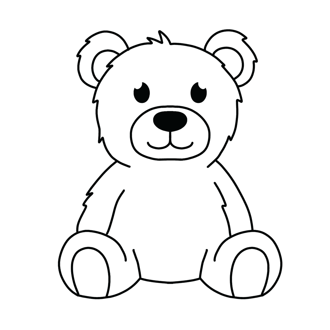 Bear - medium line-art drawing idea