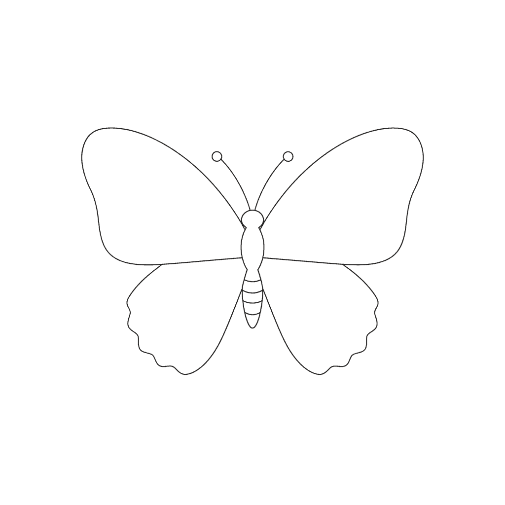 Butterfly - easy sketch drawing idea