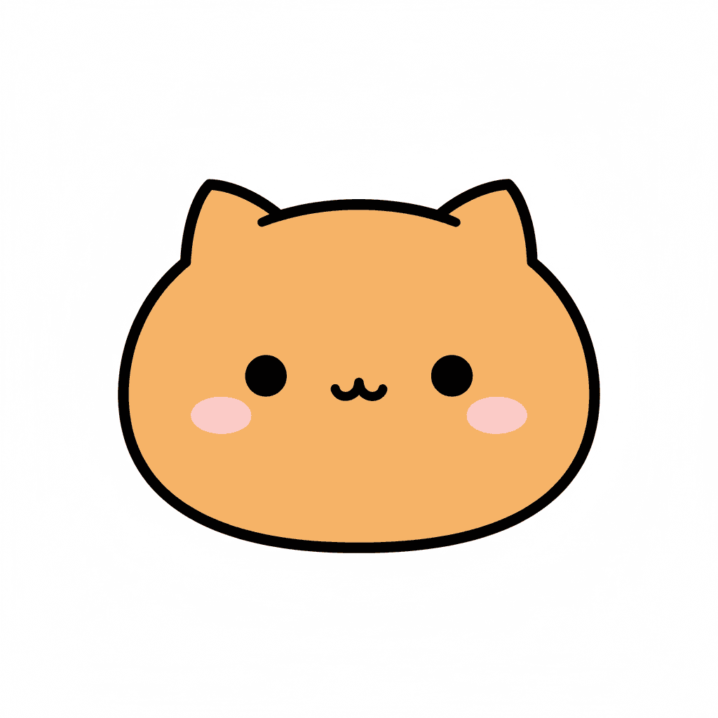 Cat (Anime) - easy cartoon drawing idea