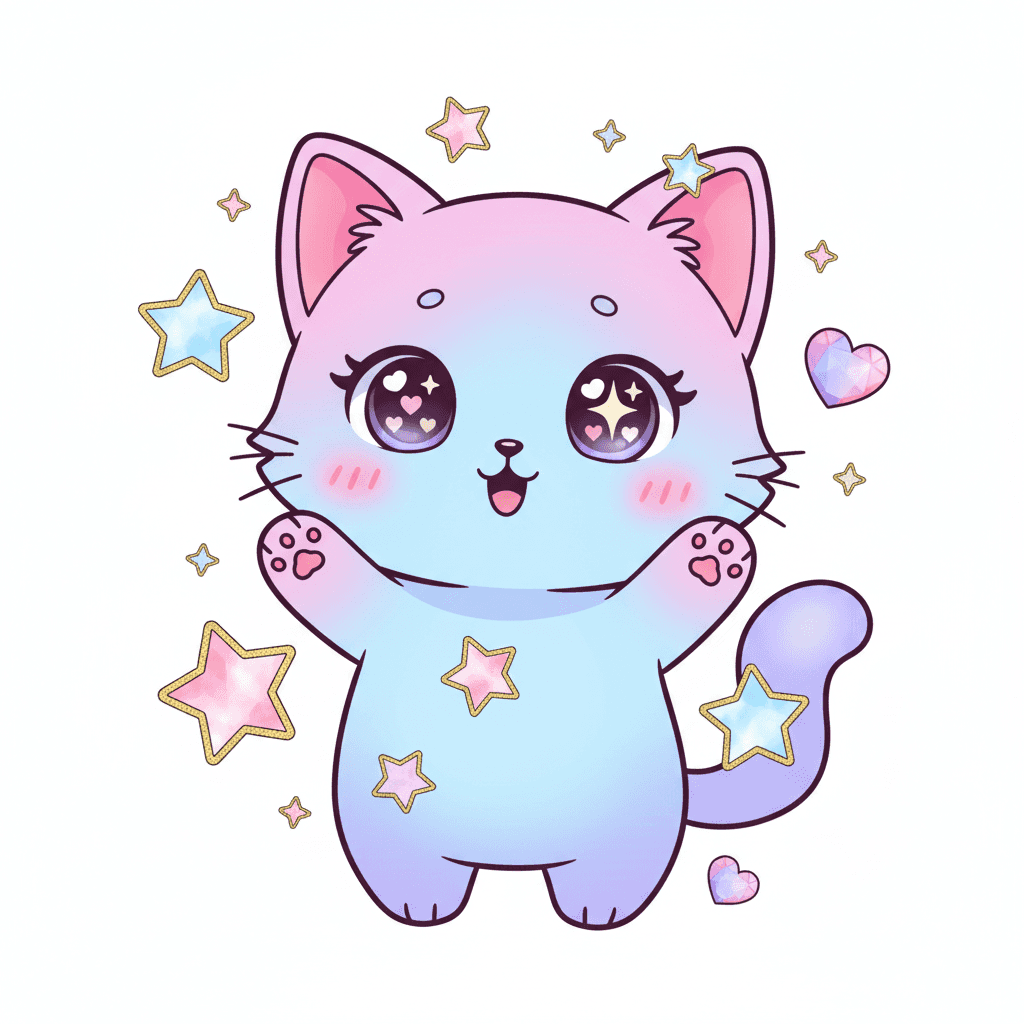 Cat (Anime) - hard cartoon drawing idea