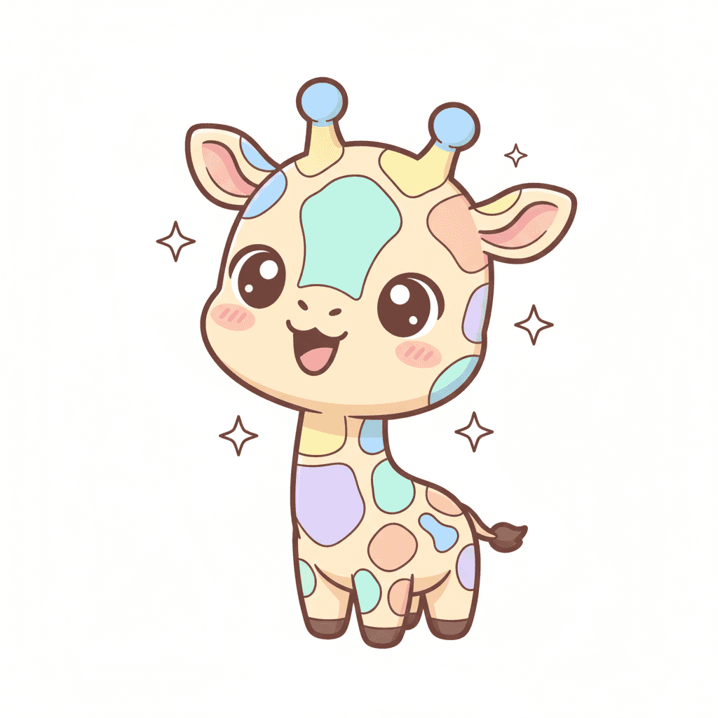 Giraffe - medium cartoon drawing idea