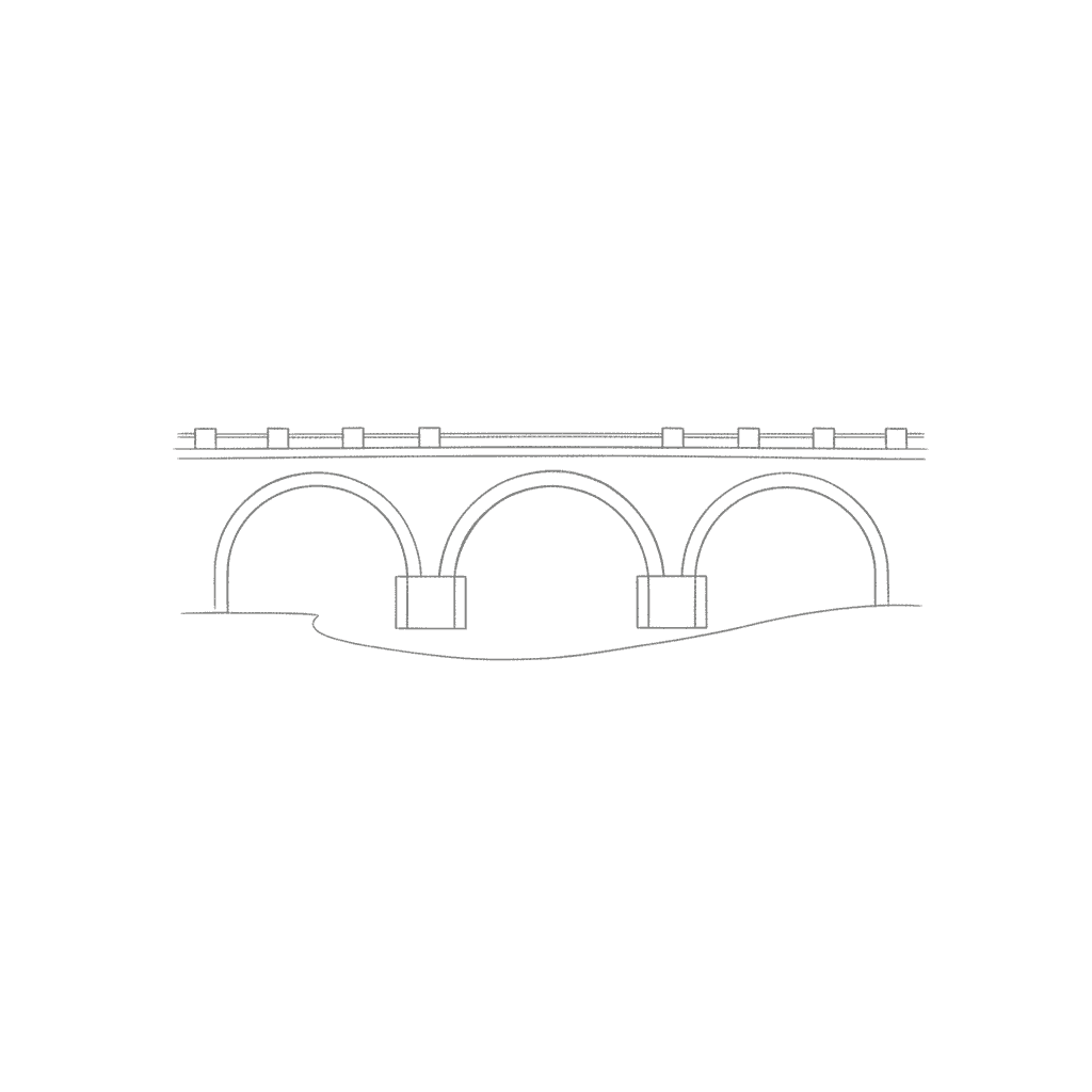 Bridge - easy sketch drawing idea