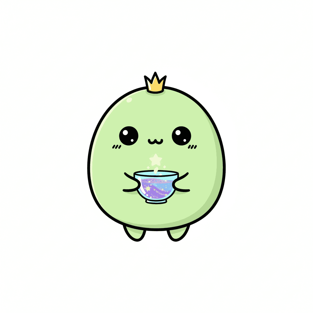 Alien Sipping Cosmic Tea - easy cartoon drawing idea