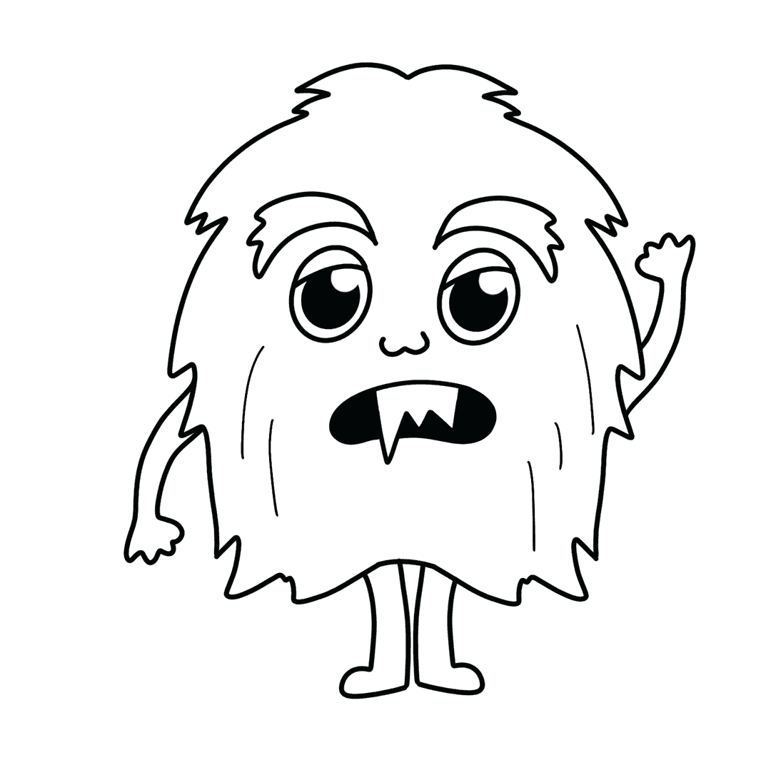 Monster - medium line-art drawing idea