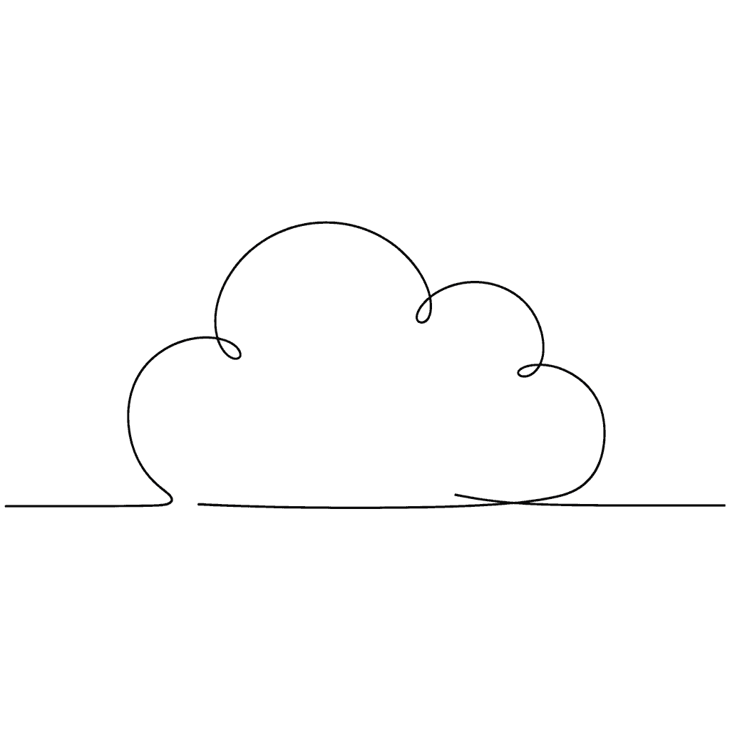 Cloud (Minimalist) - easy minimalist drawing idea