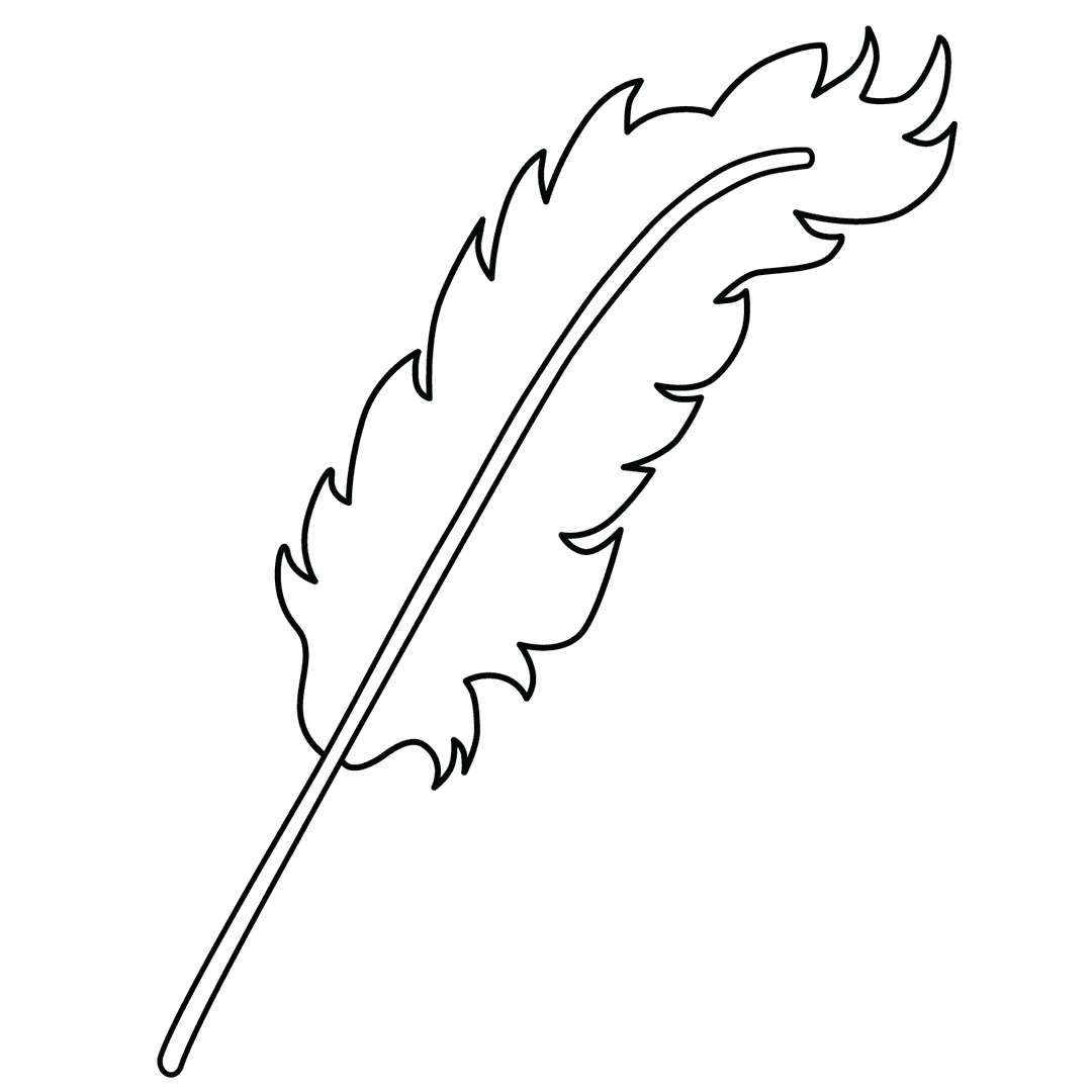 Feather - easy line-art drawing idea