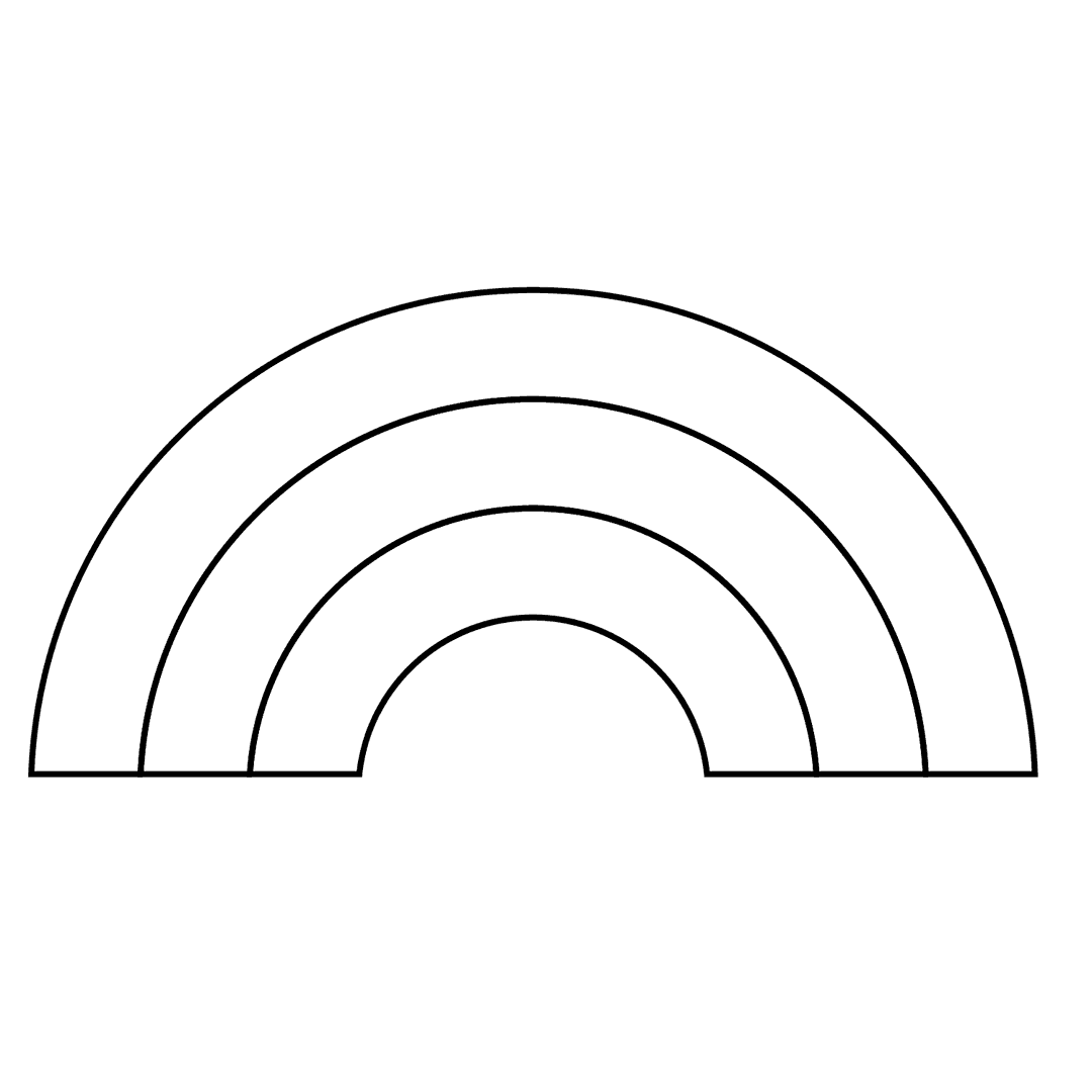 Rainbow - easy line-art drawing idea