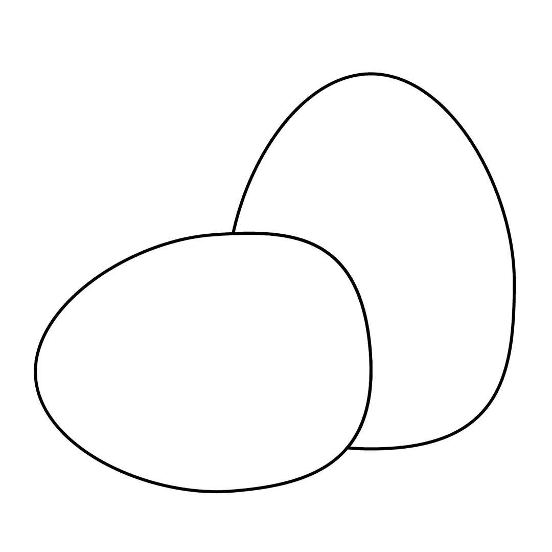 Eggs - easy line-art drawing idea