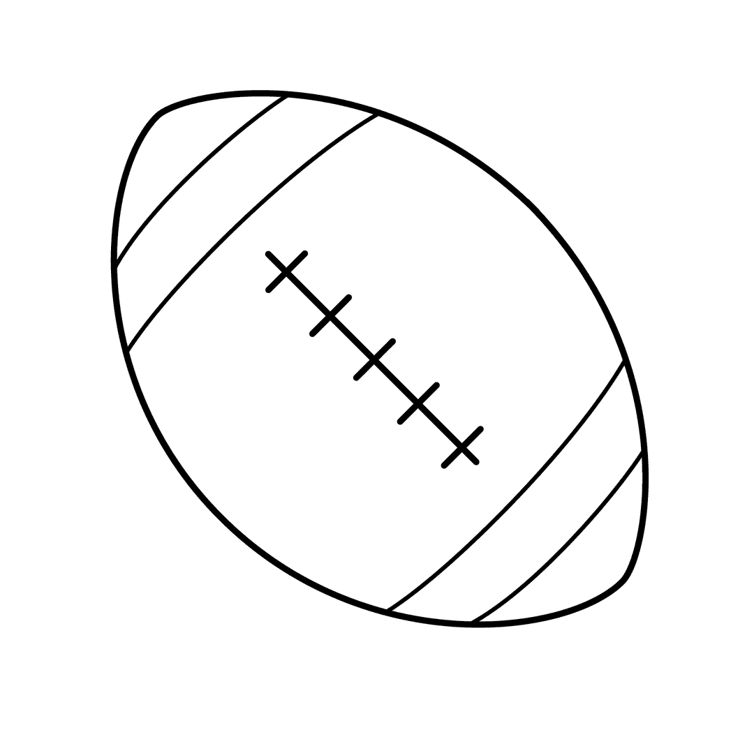 Football - easy line-art drawing idea