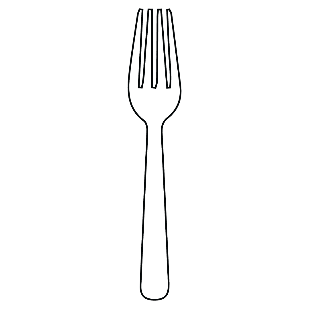 Fork - easy line-art drawing idea
