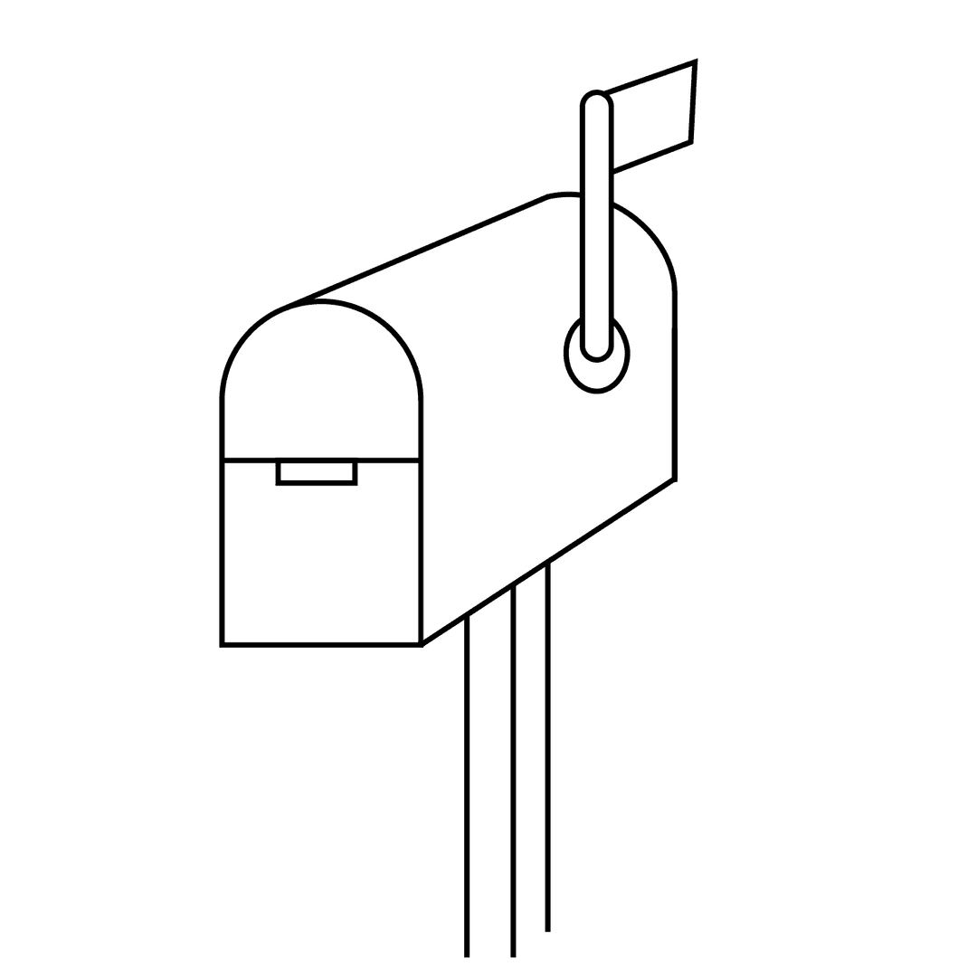 Mailbox - easy line-art drawing idea