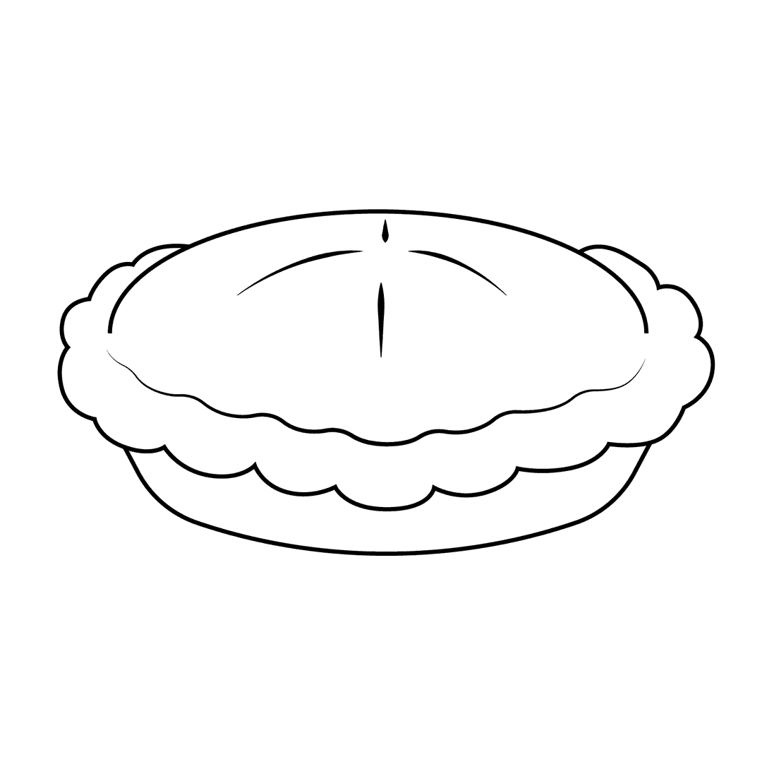 Pie - easy line-art drawing idea