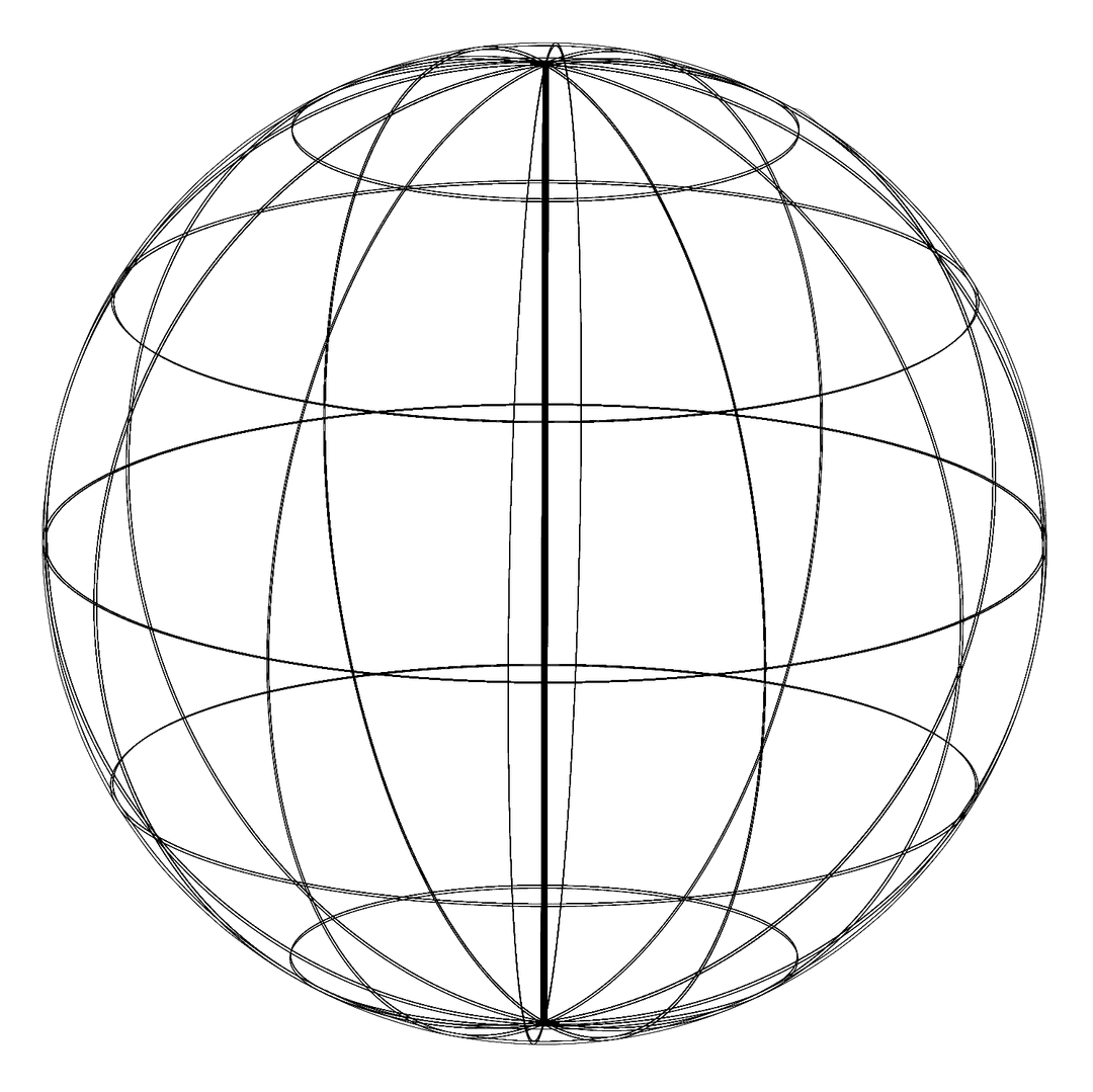 Sphere - easy line-art drawing idea