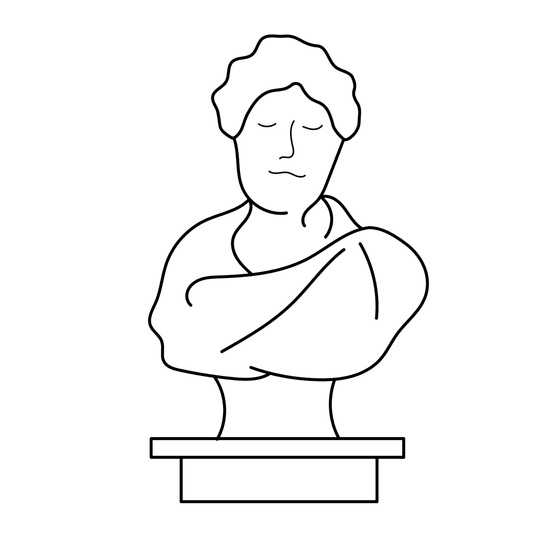 Statue - hard line-art drawing idea