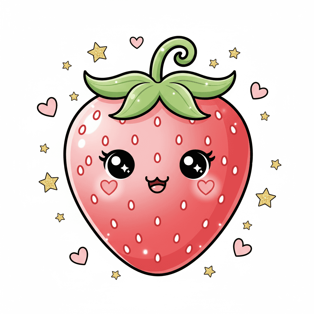 Strawberry (Anime) - hard cartoon drawing idea