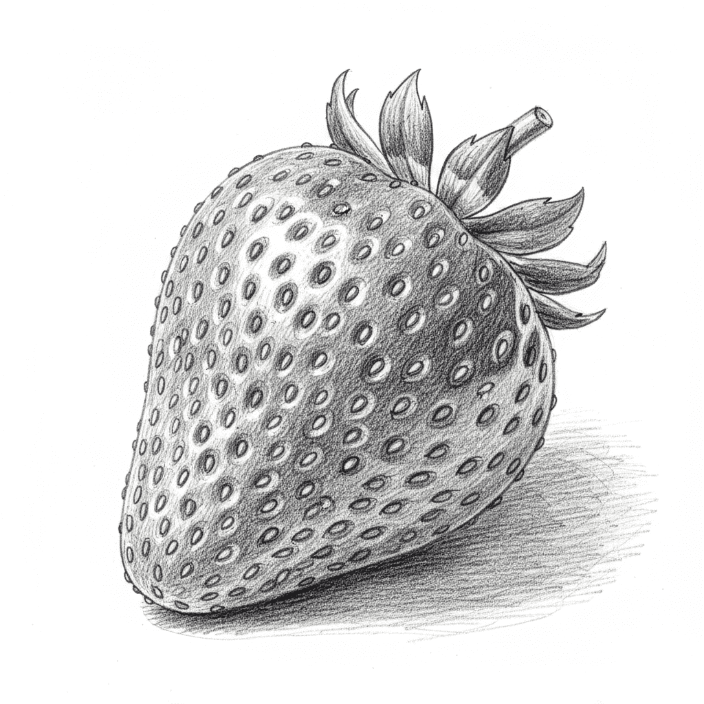 Strawberry (Sketch) - hard sketch drawing idea