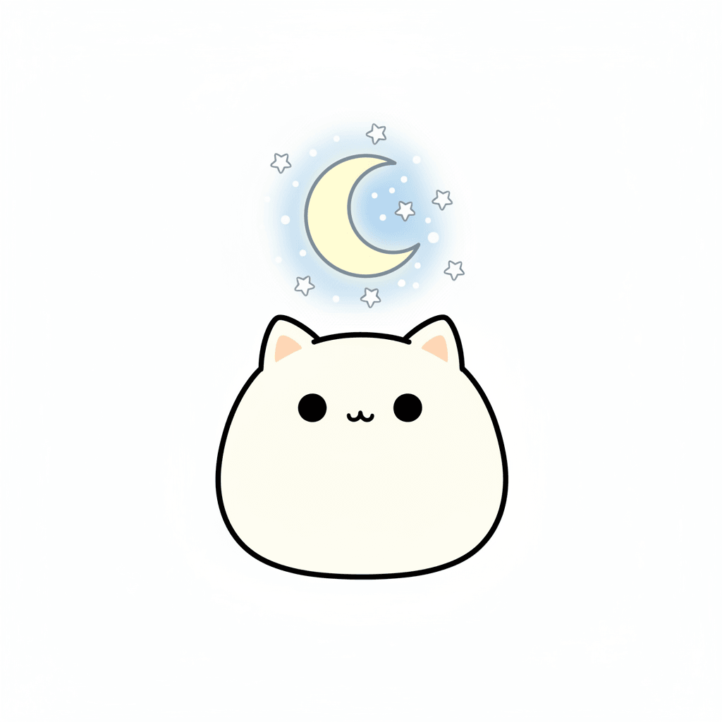 Cat Gazing at Stars (Anime) - easy cartoon drawing idea for animals