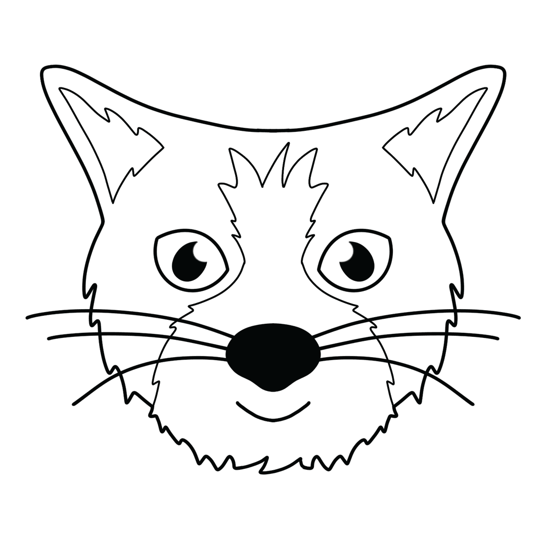 Cat - easy line-art drawing idea for animals