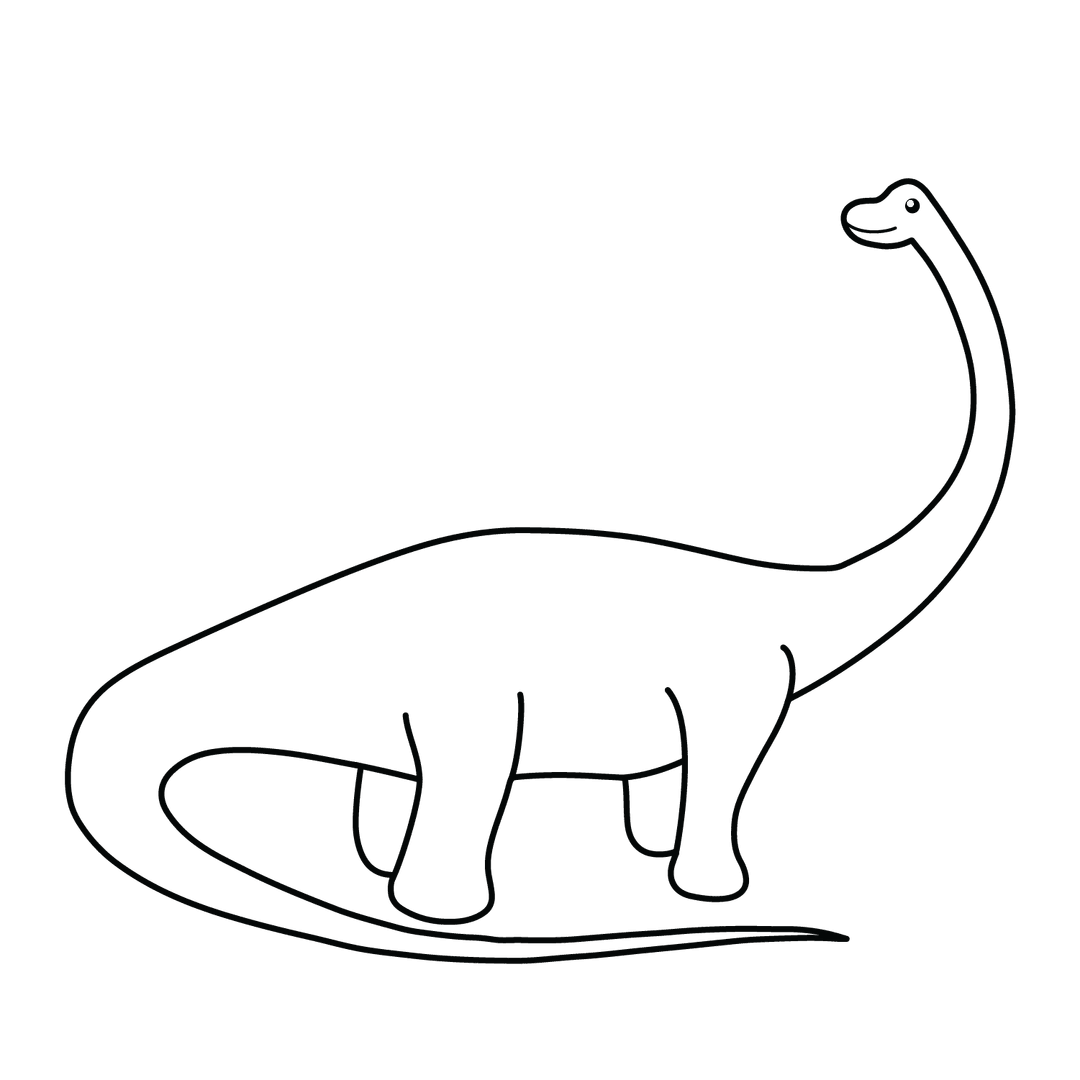 Dinosaur - medium line-art drawing idea for animals