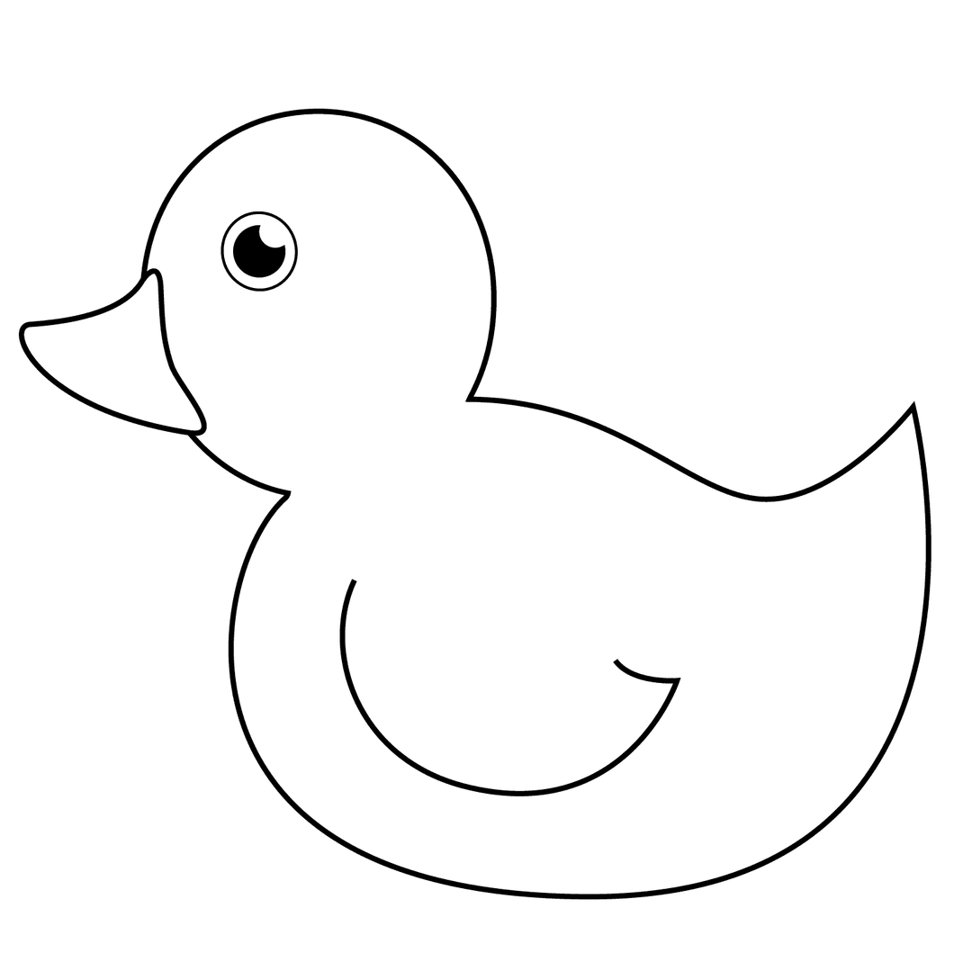 Duck - easy line-art drawing idea for animals