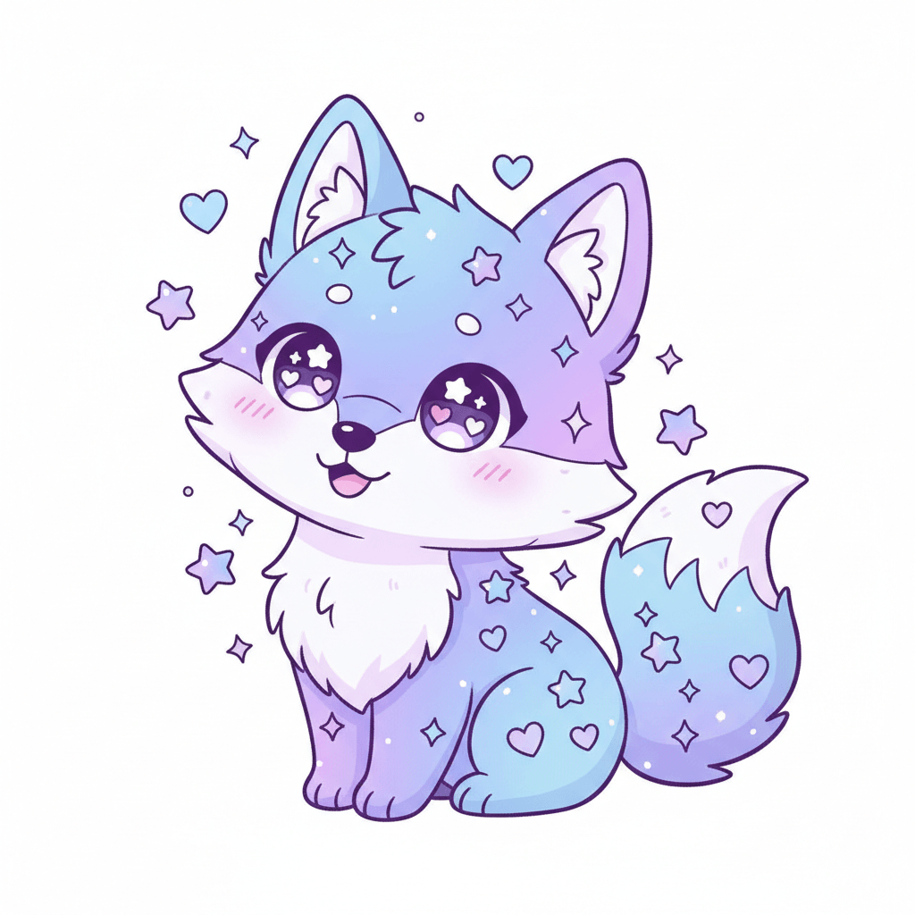 Wolf - hard cartoon drawing idea for animals