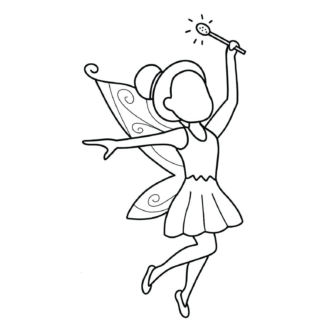 Fairy - medium line-art drawing idea for fantasy