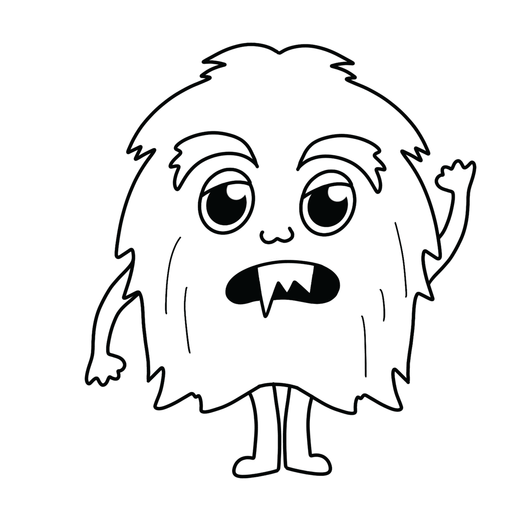 Monster - medium line-art drawing idea for fantasy