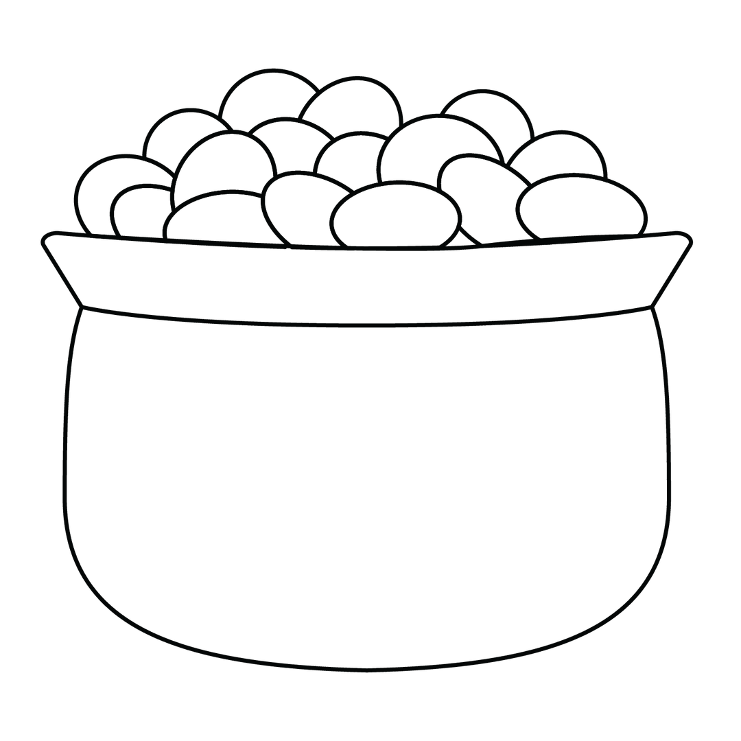 Pot of Gold - easy line-art drawing idea for fantasy