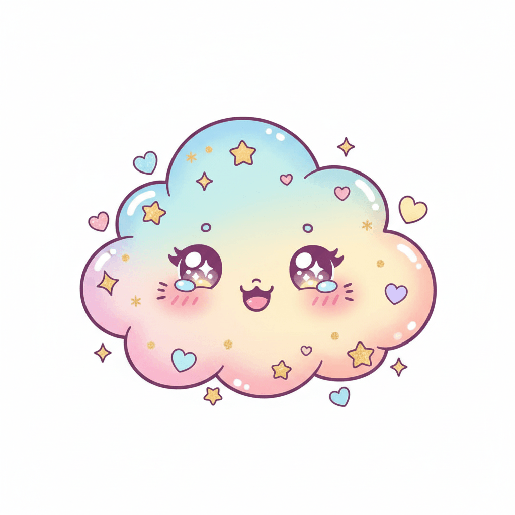 Cloud (Anime) - hard cartoon drawing idea for nature