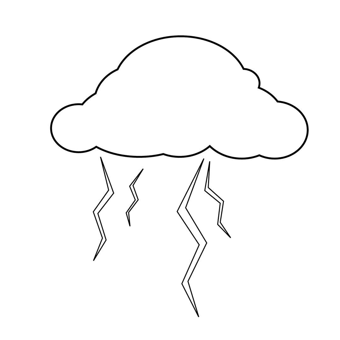 Cloud - easy line-art drawing idea for nature