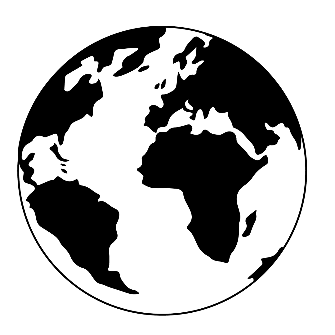 Earth - medium line-art drawing idea for nature