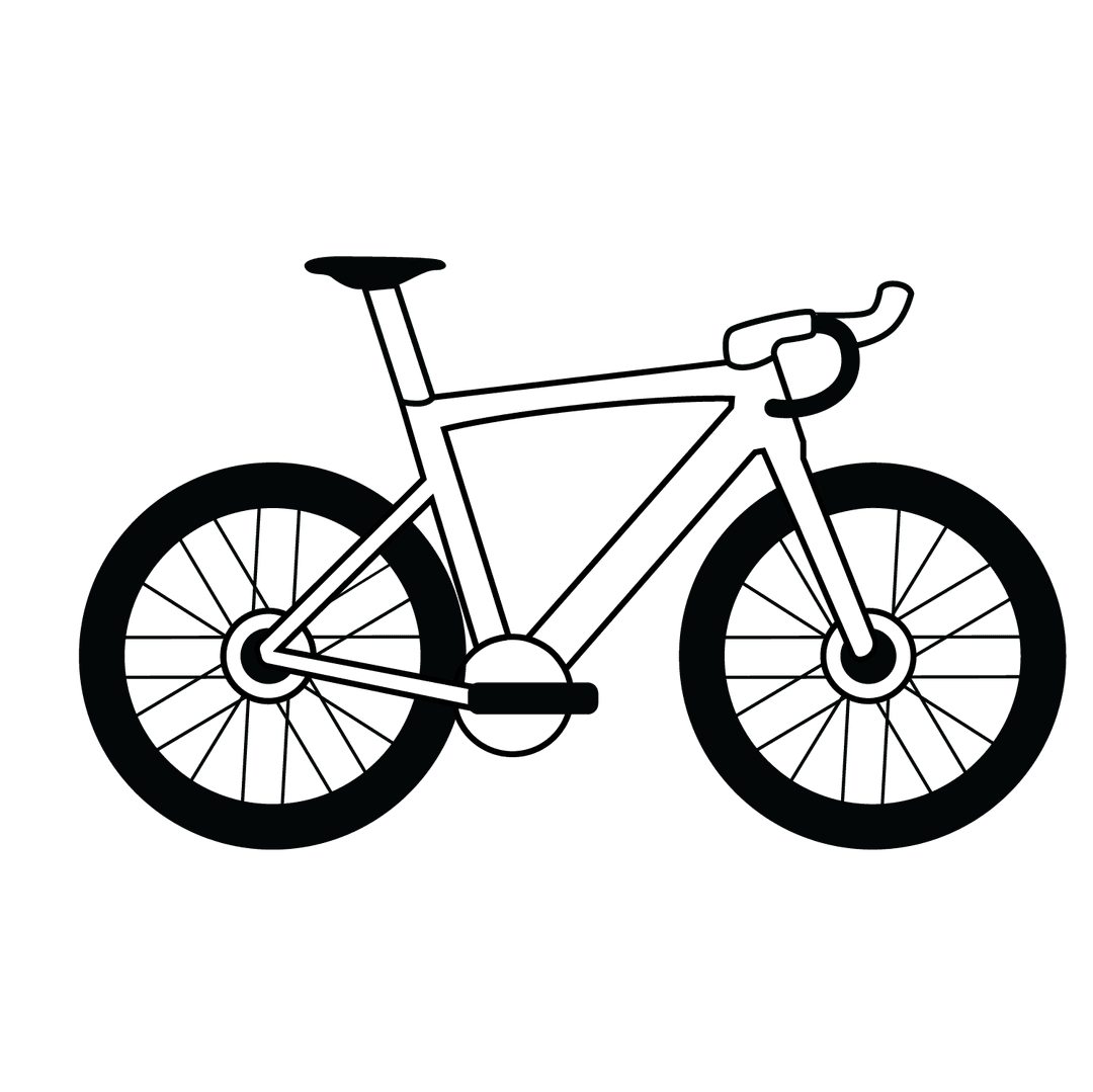 Bike - medium line-art drawing idea for objects