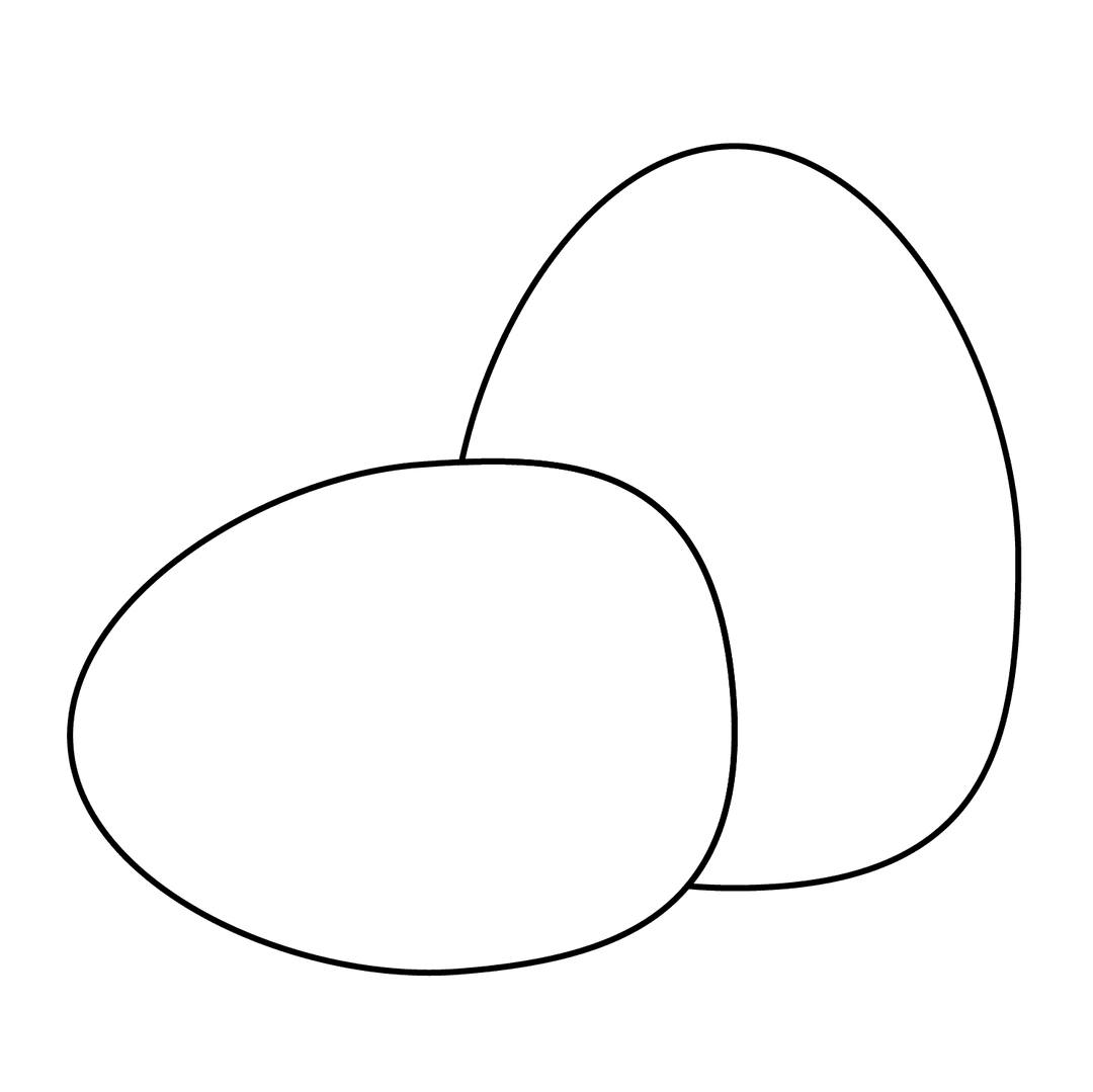 Eggs - easy line-art drawing idea for objects