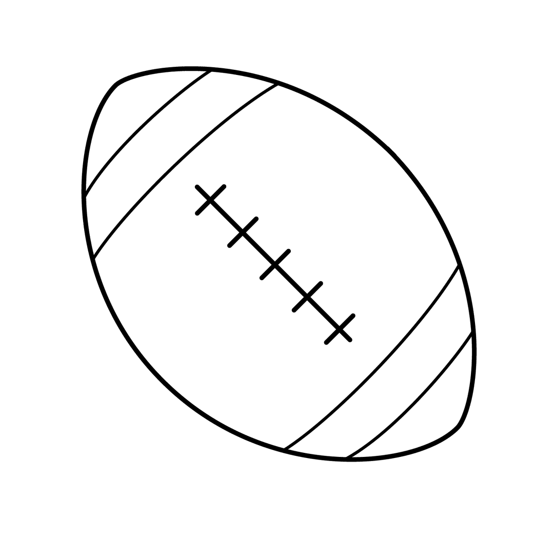 Football - easy line-art drawing idea for objects