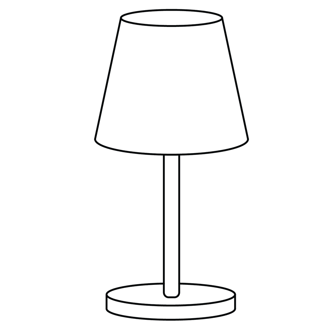 Lamp - easy line-art drawing idea for objects