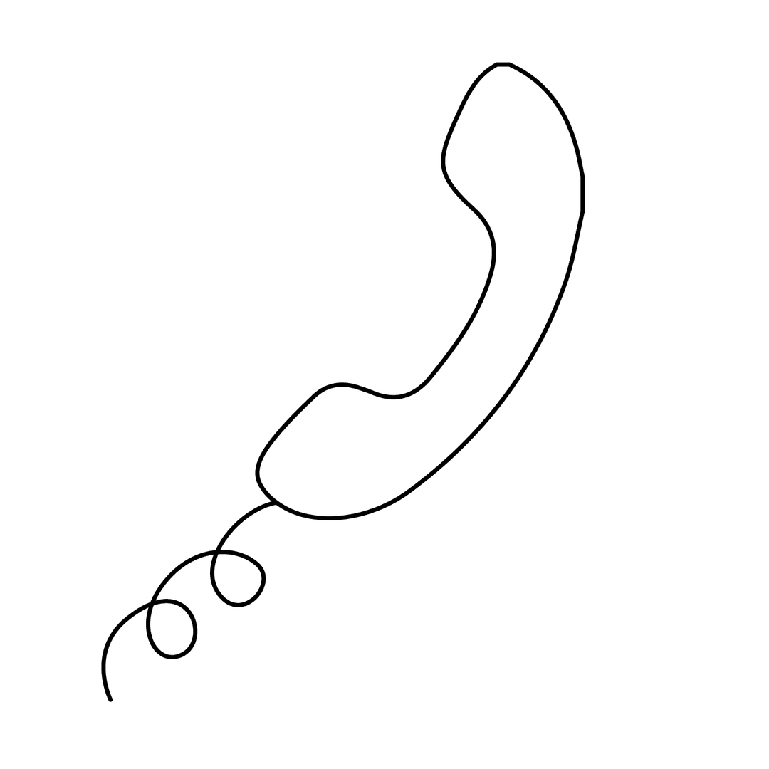 Phone - easy line-art drawing idea for objects