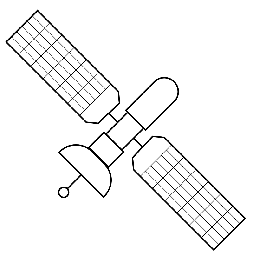 Satellite - medium line-art drawing idea for objects