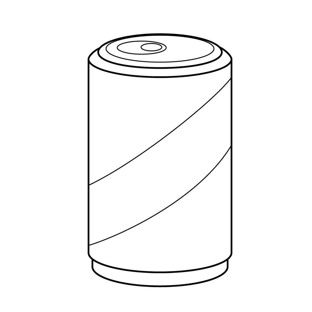 Soda - easy line-art drawing idea for objects