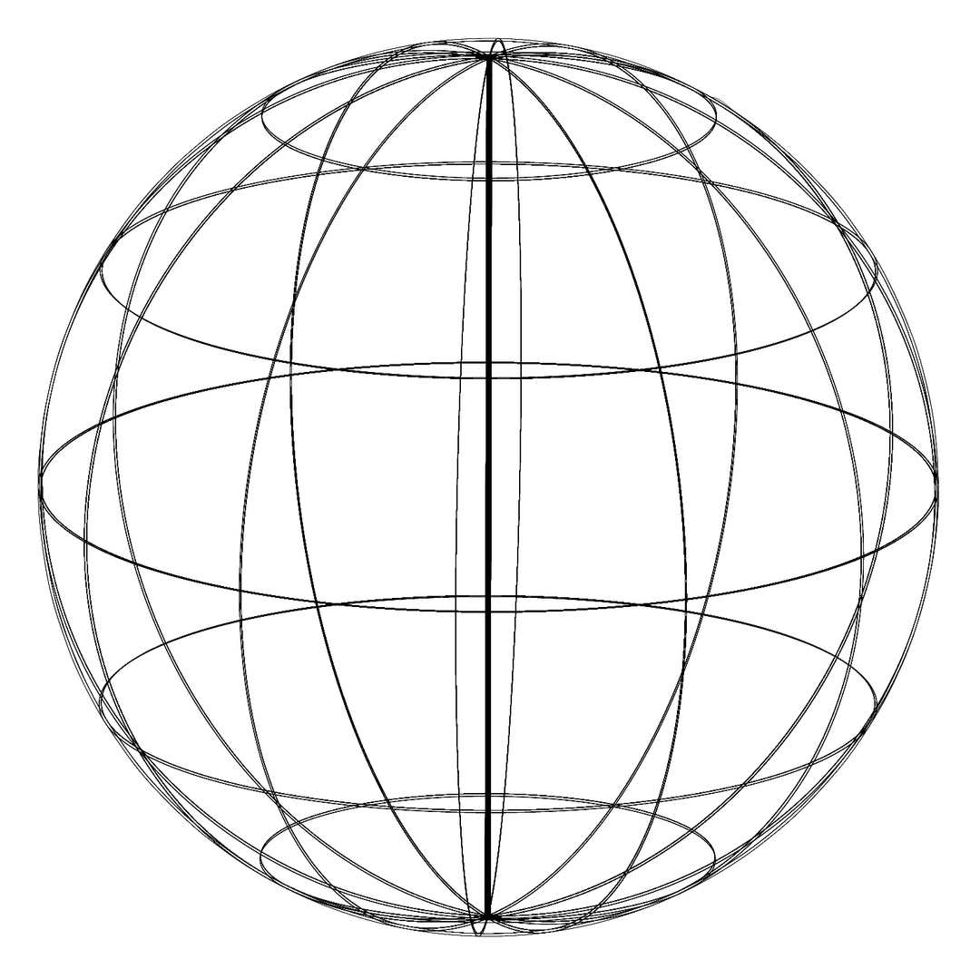 Sphere - easy line-art drawing idea for objects