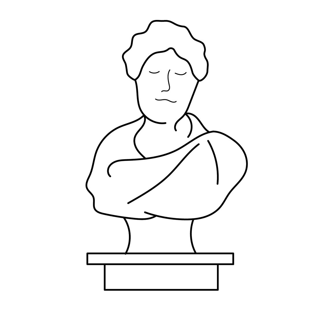 Statue - hard line-art drawing idea for objects