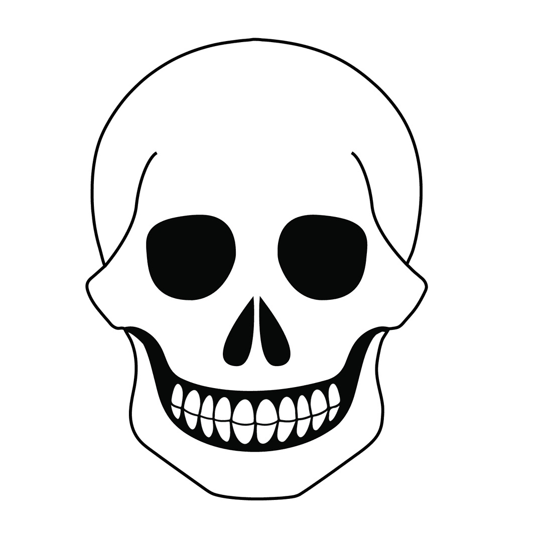 Skull - medium line-art drawing idea for people